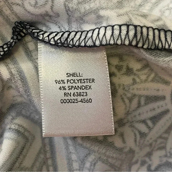 Christopher & Banks Boho Blue White Pleated Sleeveless Shift Midi Dress Medium - Picture 6 of 9